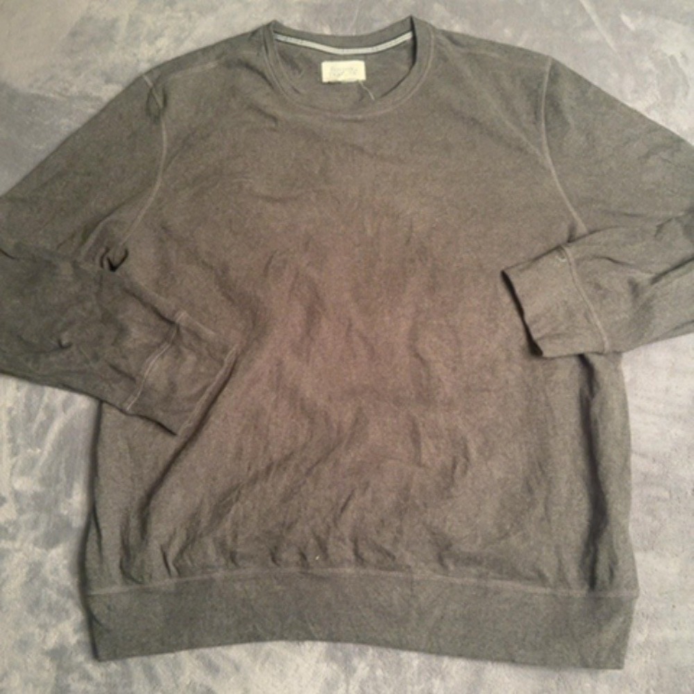 Boston Traders Sweatshirt Men XL Gray Crewneck Long Sleeve Pullover Basic Casual